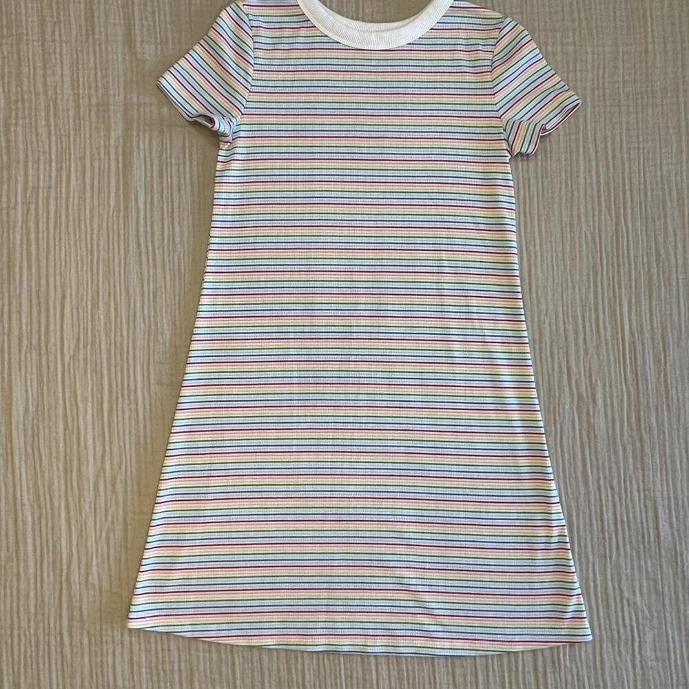 Women’s SO multicolored rainbow striped dress